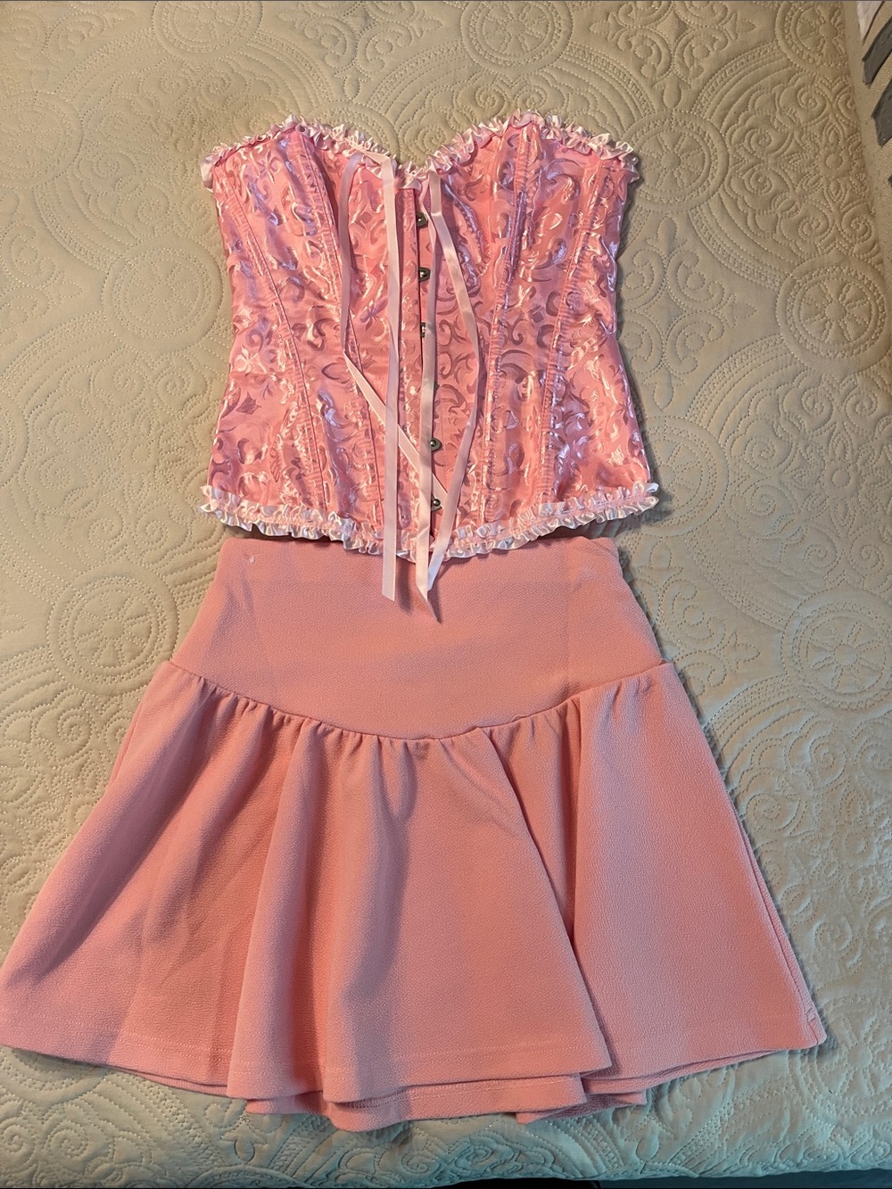 Like NEW skirt and adjustable corset top